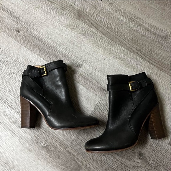 Coach black ankle boots/heels - Picture 1 of 4